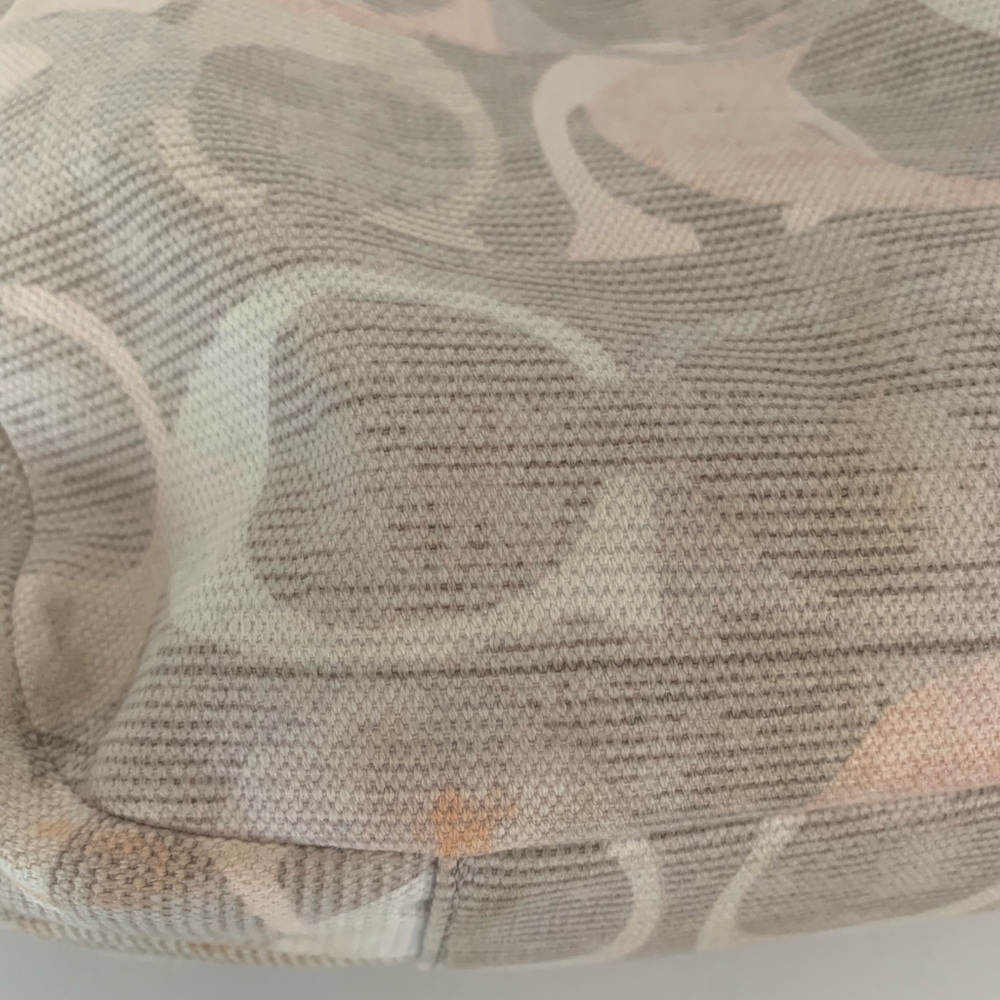 Coach vintage gray & peach fabric signature hobo purse - Picture 13 of 13
